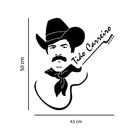 Adesivo De Parede Músico Tião Carreiro Preto