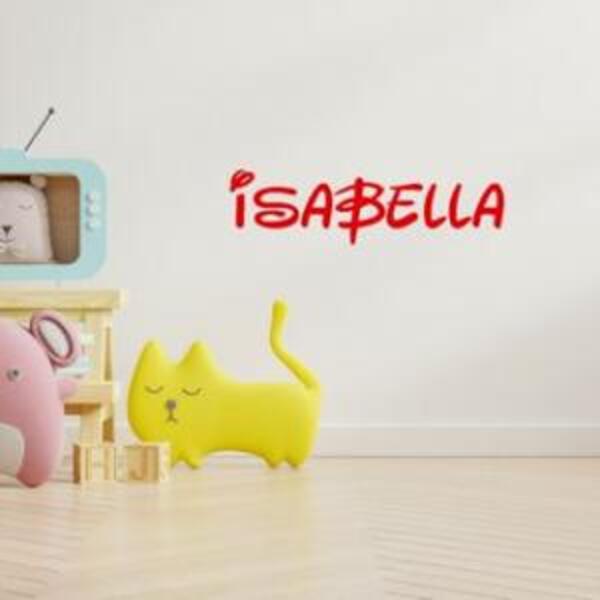 Adesivo De Parede Nome Personalizado Modminnie Medida:60 X 16