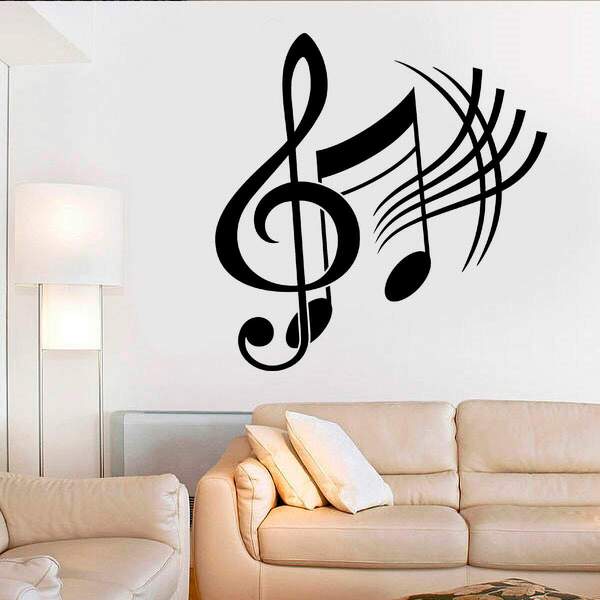 Adesivo De Parede Notas Musicais 03-p 30x30cm | Leroy Merlin