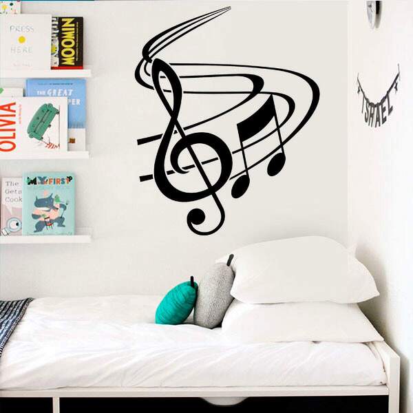 Adesivo De Parede Notas Musicais 04-g 60x75cm