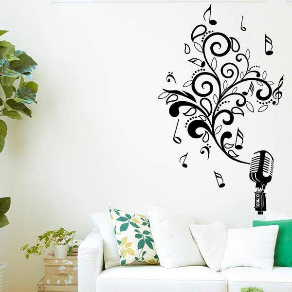 Adesivo De Parede Notas Musicais 05-g 50x80cm