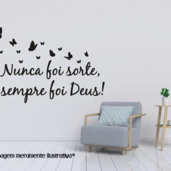 Adesivo De Parede Nunca Foi Sorte - *atenção As Medidas* Nunc
