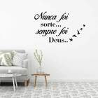 Adesivo De Parede Nunca Foi Sorte Sempre Foi Deus-m 70x42cm