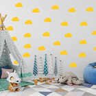 Adesivo De Parede Nuvens Amarelas 45un