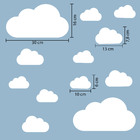 Adesivo de Parede Nuvens Brancas para Quarto Infantil