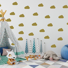 Adesivo De Parede Nuvens Douradas 45un