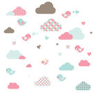 Adesivo de Parede Nuvens e Pássaros