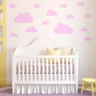 Adesivo de Parede Nuvens Rosa para Quarto Infantil