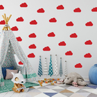 Adesivo De Parede Nuvens Vermelhas 45un