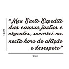 Adesivo De Parede Oração Meu Santo Expedito Causas Justas E U