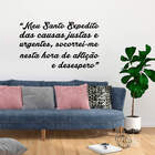 Adesivo De Parede Oração Meu Santo Expedito Causas Justas E U