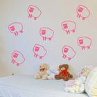 Adesivo De Parede - Ovelhas - 009inm