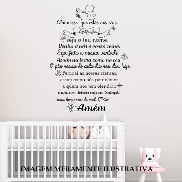 Adesivo De Parede Pai Nosso Medida:40 X 54 Cm