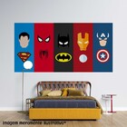 Adesivo De Parede Painel Super Heróis
