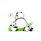 Adesivo de parede panda 50X70cm