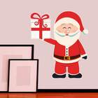 Adesivo De Parede Papai Noel E Presente-eg 81,5x95cm
