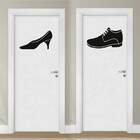 Adesivo De Parede Para Banheiro Homem E Mulher -es 60x60cm