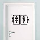 Adesivo De Parede Para Banheiro Homem E Mulher-es 68x33cm