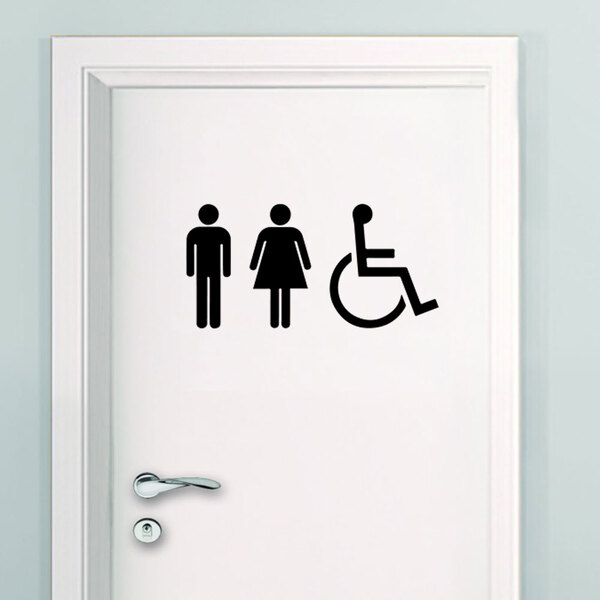 Adesivo De Parede Para Banheiro Para Todos-en 98x48cm