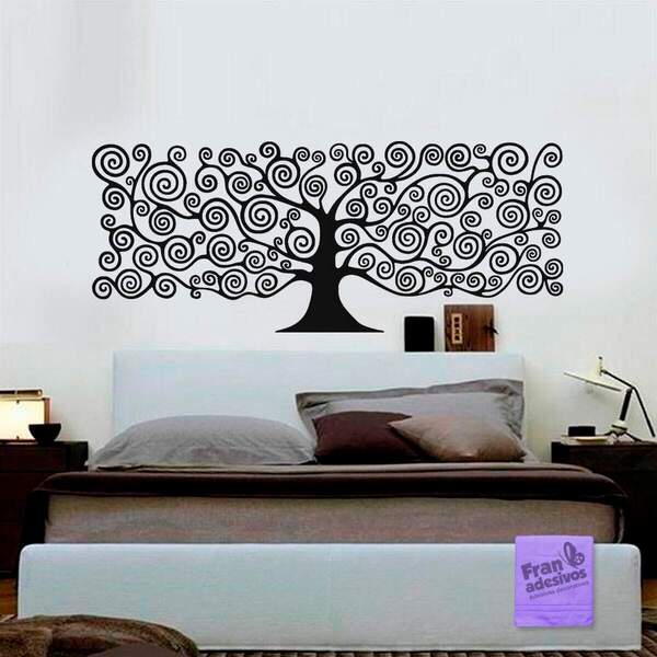Adesivo De Parede Para Cabeceira Árvore-p 58x23cm