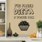 Adesivo De Parede Para Cozinha Fui Fazer Dieta-m 43x58cm