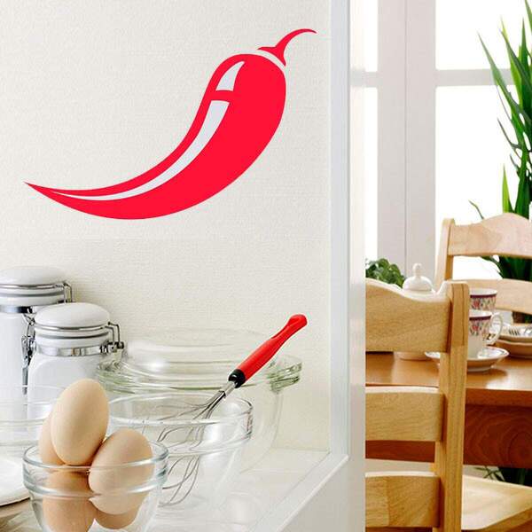 Adesivo De Parede Para Cozinha Pimenta-eg 88x58cm