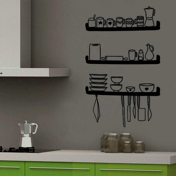 Adesivo De Parede Para Cozinha Prateleiras-eg 47x78cm | Leroy Merlin