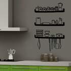 Adesivo De Parede Para Cozinha Prateleiras-m 35x58cm