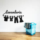 Adesivo de Parede Para Lavanderia Varal 50x80cm
