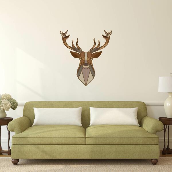 Adesivo De Parede Para Sala Alce Polígono