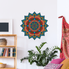 Adesivo De Parede Para Sala Mandala Azul Turquesa