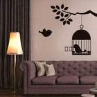 Adesivo De Parede Passarinho Voltando A Gaiola-es 90x90cm