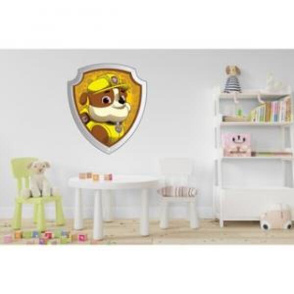 Adesivo De Parede Patrulha Canina Escudo - Rubble Medidas:43