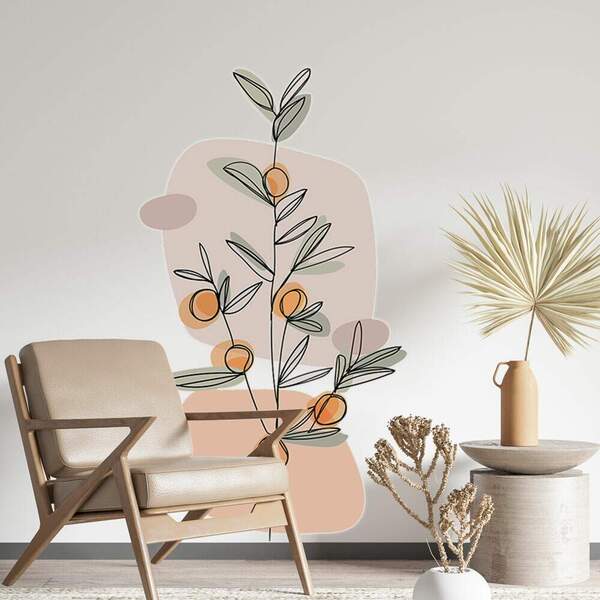 Adesivo De Parede Pé De Laranjas-gig 129x75cm