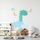 Adesivo De Parede Pescoço Do Dinossauro Nas Nuvens-eg 100x90