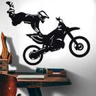 Adesivo De Parede Piloto De Moto Manobra-g 77x58cm
