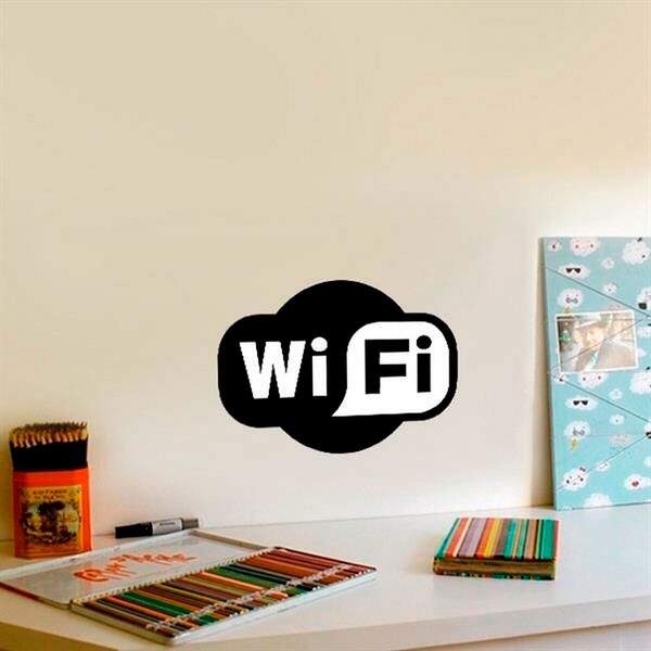 Adesivo De Parede Placa De Wifi-eg 50x72cm