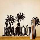 Adesivo De Parede Pranchas E Coqueiros-eg 97x58cm