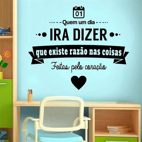 Adesivo De Parede Quem Um Dia Ira Dizer...-eg 120x100cm