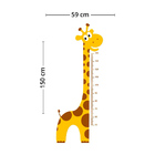 Adesivo De Parede Régua Infantil Safari Girafa 3 150x59cm