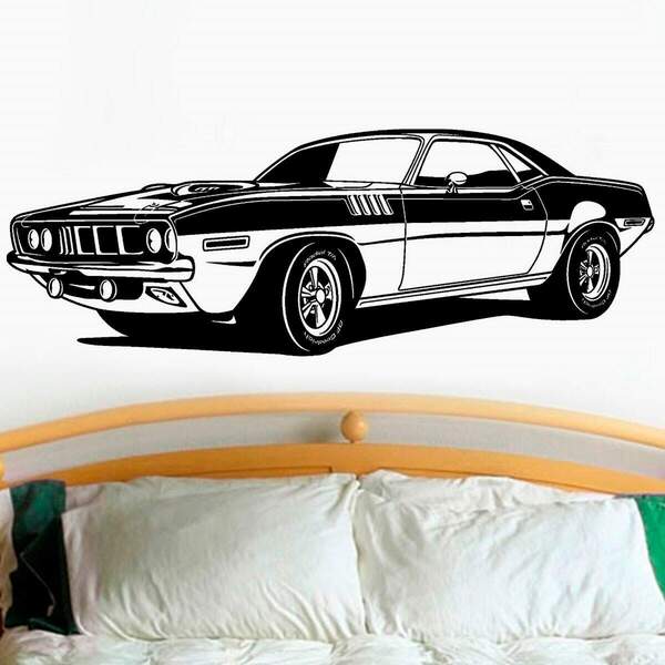 Adesivo De Parede Retrô Dodge-g 166x58cm