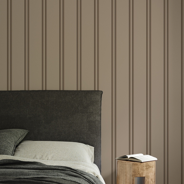 Adesivo De Parede Ripado Grande Liso Claro Moderno Sala Hall