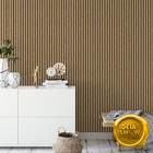 Adesivo De Parede Ripas De Madeira Clara 3d Personalizado