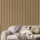 Adesivo De Parede Ripas De Madeira Clara Personalizado Sala