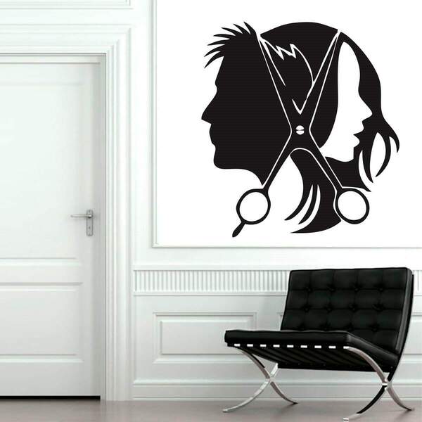 Adesivo De Parede Salão De Beleza Unissex-eg 98x98cm