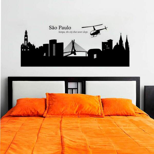 Adesivo De Parede São Paulo City That Never -m 150x38cm
