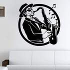 Adesivo De Parede Saxofone-es 100x100cm