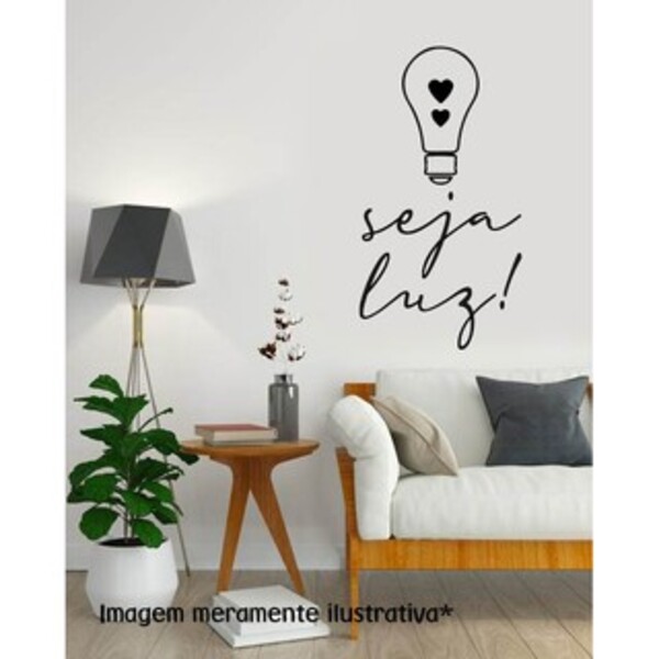 Adesivo De Parede Seja Luz Seja Luz:37 X 70 Cm
