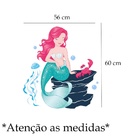 Adesivo De Parede Sereia Mod02 Medidas:57 X 60 Cm