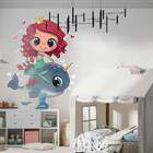 Adesivo De Parede Sereia Na Baleia-eg 85x69cm